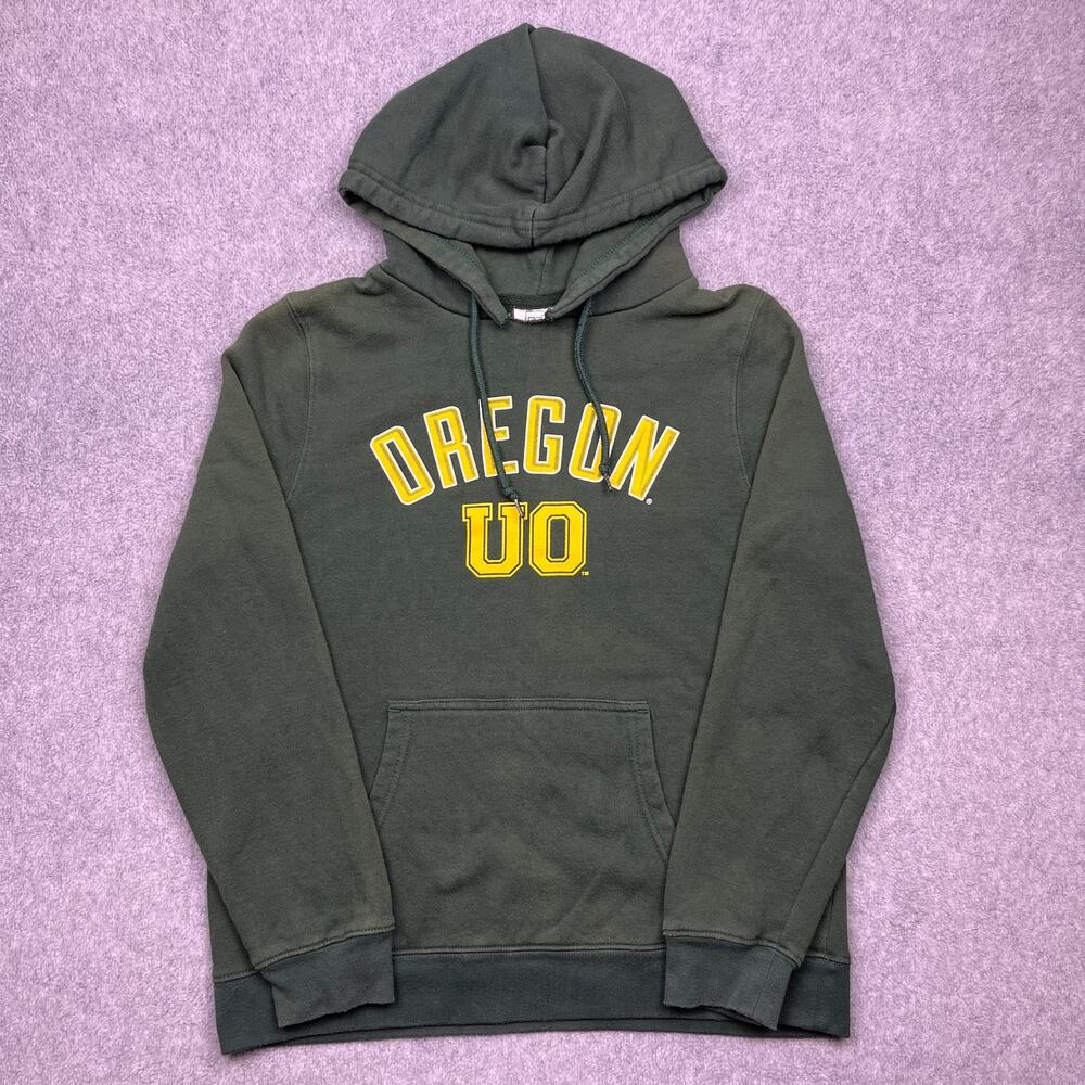oregon ducks‎ pro edge hoodie green cotton youth large